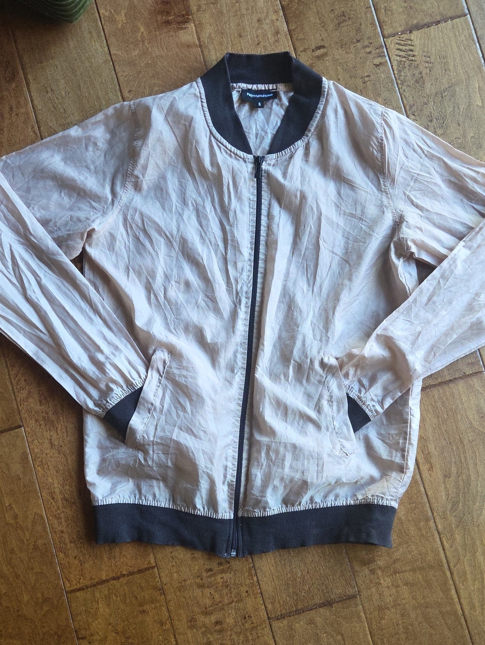 PrettyLittleThing Beige Jacket with Black Trim